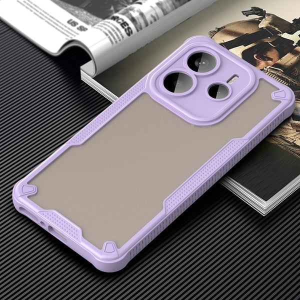 SKALO Xiaomi Redmi Note 14 5G Armor Hybrid Frosted Cover - Lilla