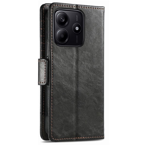 SKALO Xiaomi Redmi Note 14 5G CASENEO 002 Premium Flip Cover - Sort