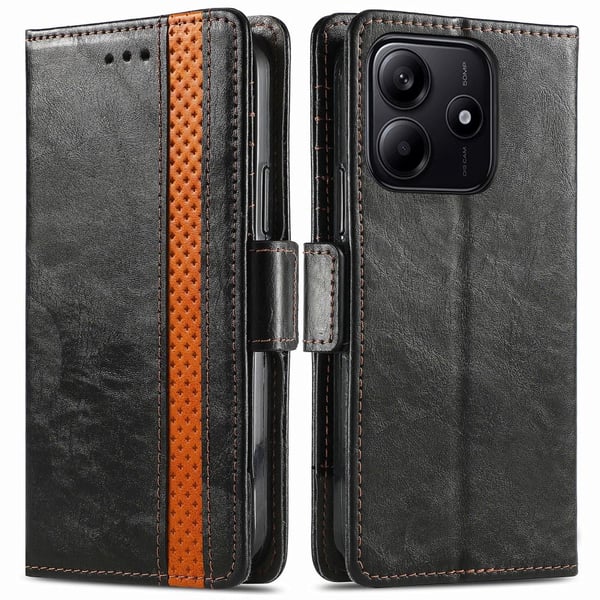 SKALO Xiaomi Redmi Note 14 5G CASENEO 002 Premium Flip Cover - Sort