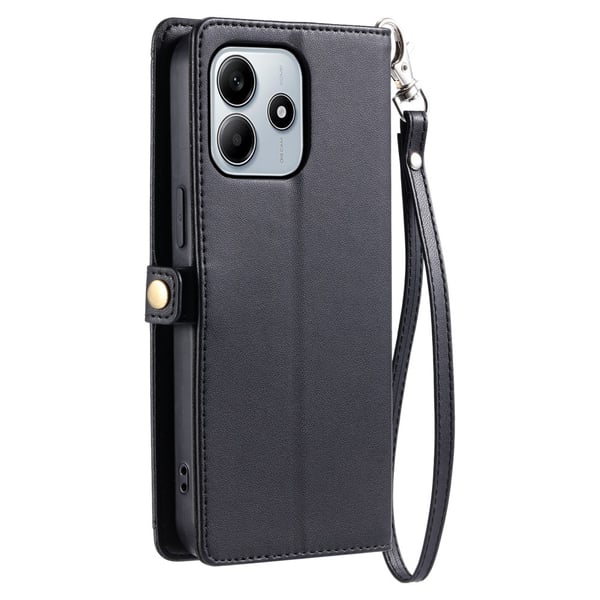 SKALO Xiaomi Redmi Note 14 5G PU-Læder Envelope Flip Cover - Sort