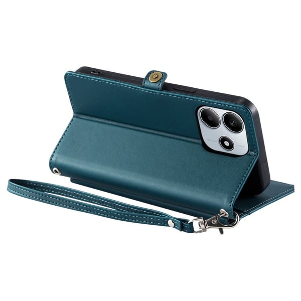 SKALO Xiaomi Redmi Note 14 5G PU-Læder Envelope Flip Cover - Grøn
