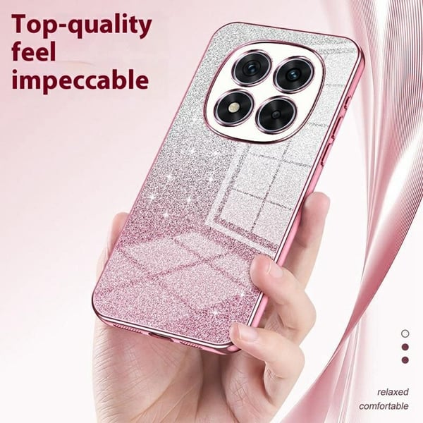SKALO Xiaomi Redmi Note 14 Pro 5G Electroplating Glitter Cover - Pink