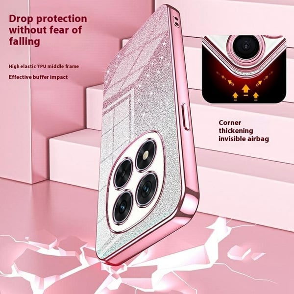 SKALO Xiaomi Redmi Note 14 Pro 5G Electroplating Glitter Cover - Guld