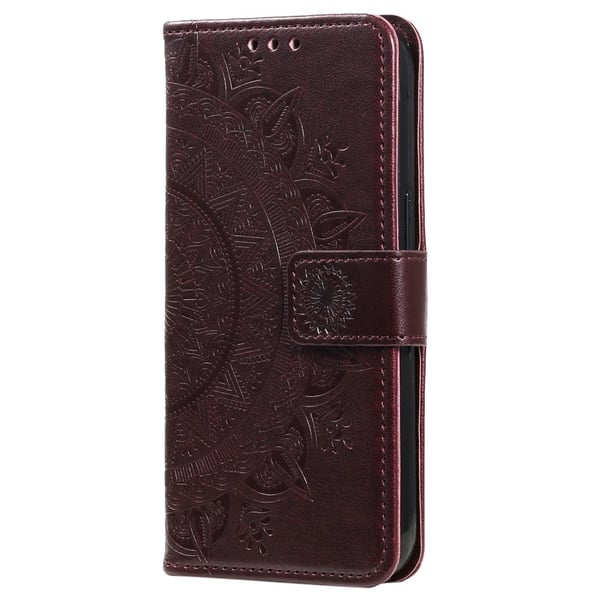 SKALO Xiaomi Redmi Note 14 Pro 5G Mandala Lompakkokotelo - Ruskea