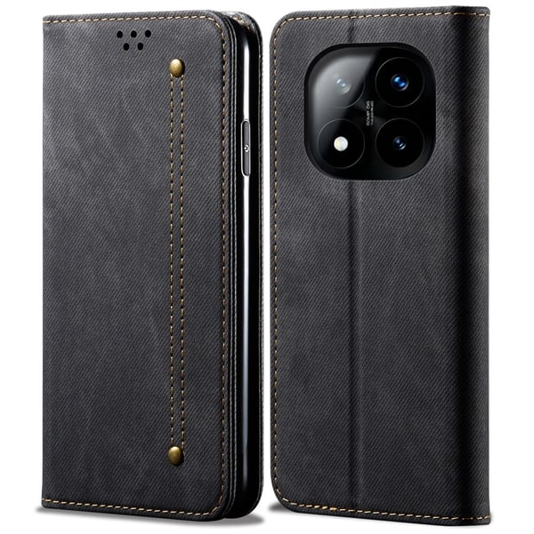 SKALO Xiaomi Redmi Note 14 Pro 5G Jeans Flip Cover - Sort