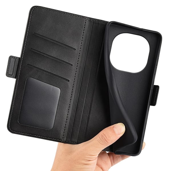 SKALO Xiaomi Redmi Note 14 Pro 5G Premium ID Flip Cover - Sort