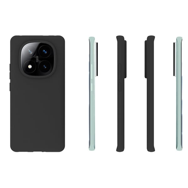 SKALO Xiaomi Redmi Note 14 Pro+ 5G Mattsort Ultratyndt TPU Cover - Sort