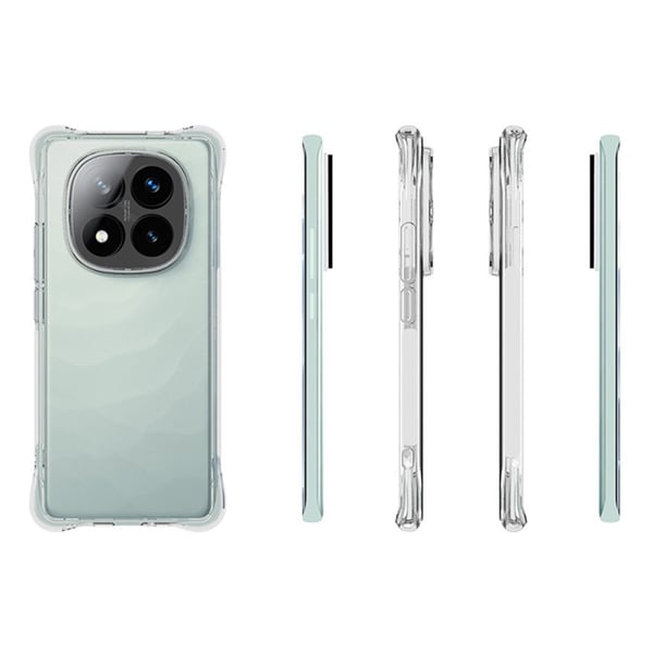 SKALO Xiaomi Redmi Note 14 Pro+ 5G Extra strong TPU Suojakuori - Läpinäkyvä