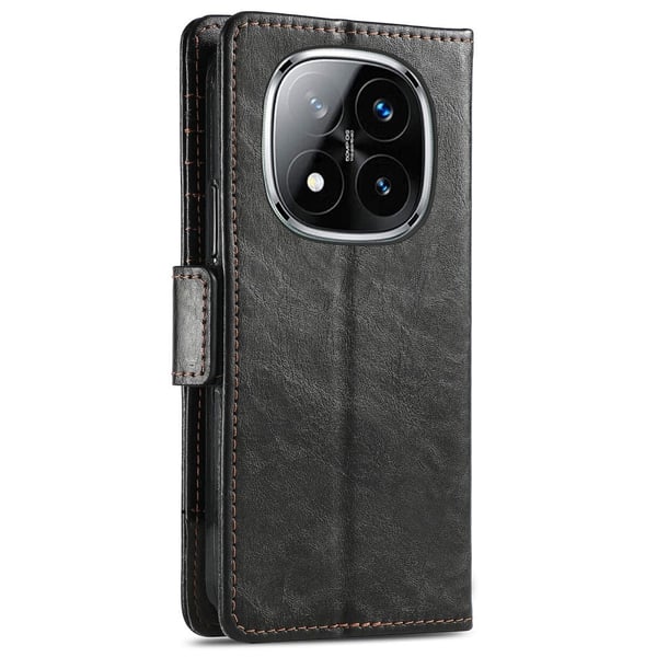 SKALO Xiaomi Redmi Note 14 Pro+ 5G CASENEO 002 Premium Flip Cover - Sort