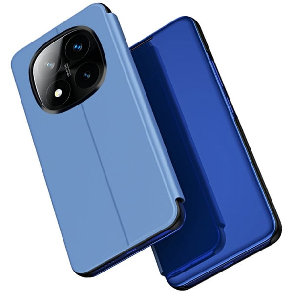 SKALO Xiaomi Redmi Note 14 Pro+ 5G Clear View Flip Cover - Blå