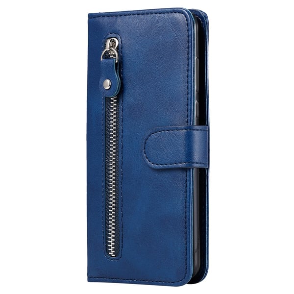 SKALO Xiaomi Redmi Note 14 4G Klassisk lynlås Flip Cover - Blå