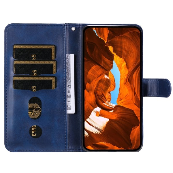 SKALO Xiaomi Redmi Note 14 4G Klassisk lynlås Flip Cover - Blå