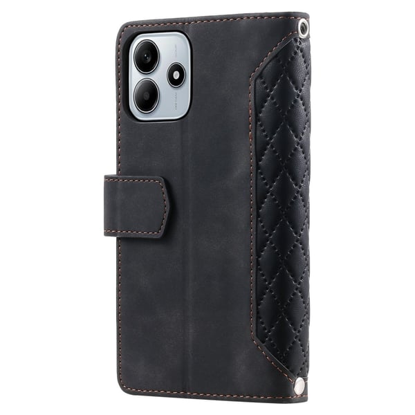 SKALO Xiaomi Redmi Note 14 4G Style 005 Big Wallet Quiltat Flip Cover - Sort