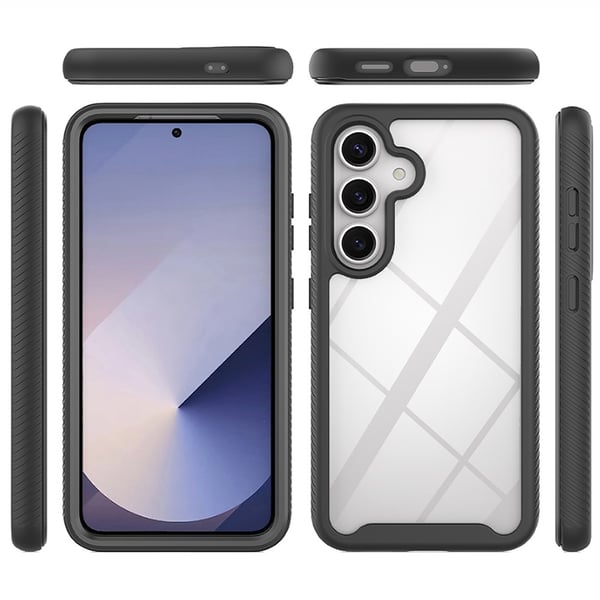 SKALO Samsung S25 Shockproof Clear Hybrid Cover - Sort