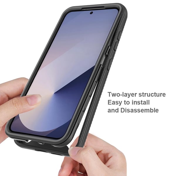 SKALO Samsung S25 Shockproof Clear Hybrid Cover - Lilla