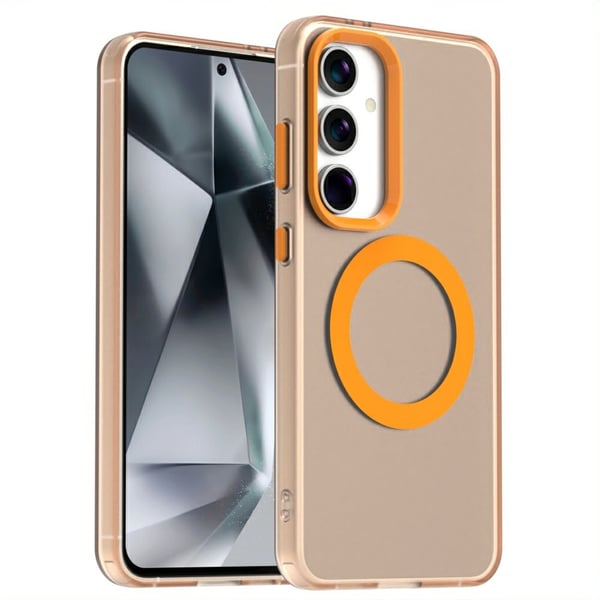 SKALO Samsung S25 Candy Series Hybrid Cover - Orange