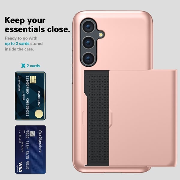 SKALO Samsung S25 Armor Kortholder Cover - Guld