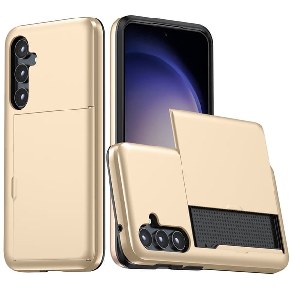 SKALO Samsung S25 Armor Kortholder Cover - Guld