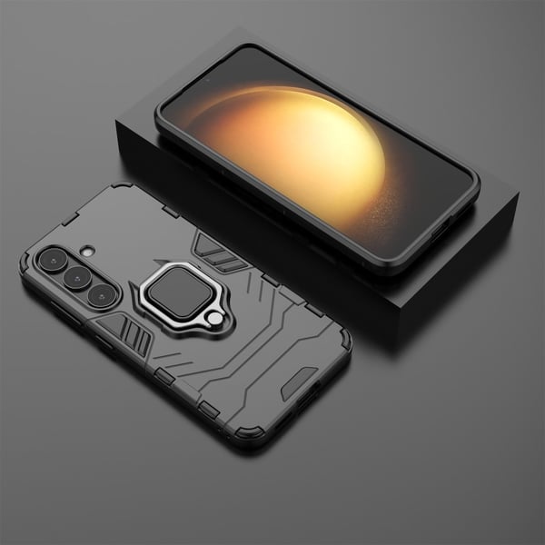 SKALO Samsung S25 Armor Metallring Cover - Sort