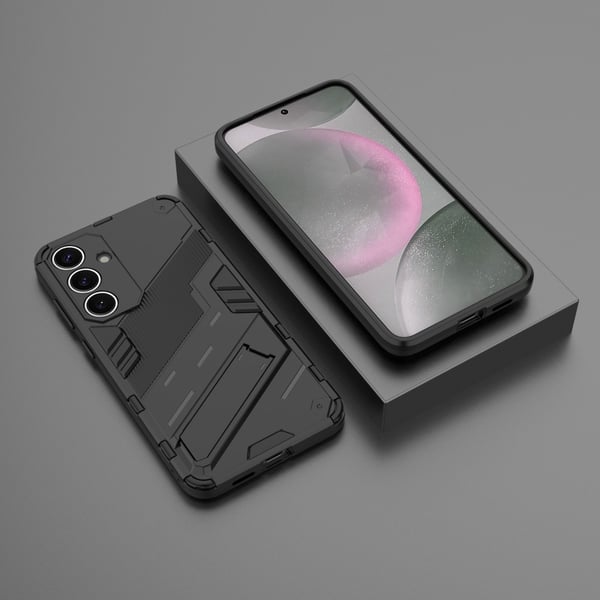 SKALO Samsung S25 Armor Hybrid Punk Cover - Sort