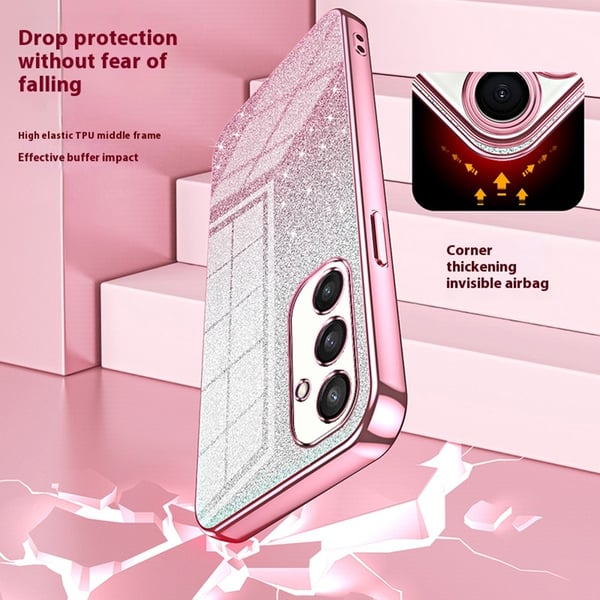 SKALO Samsung S25 Electroplating Glitter Cover - Lilla