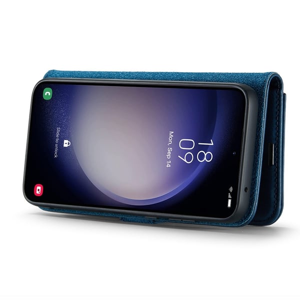 DG MING Samsung S25 2-i-1 Magnet Flip Cover - Blå