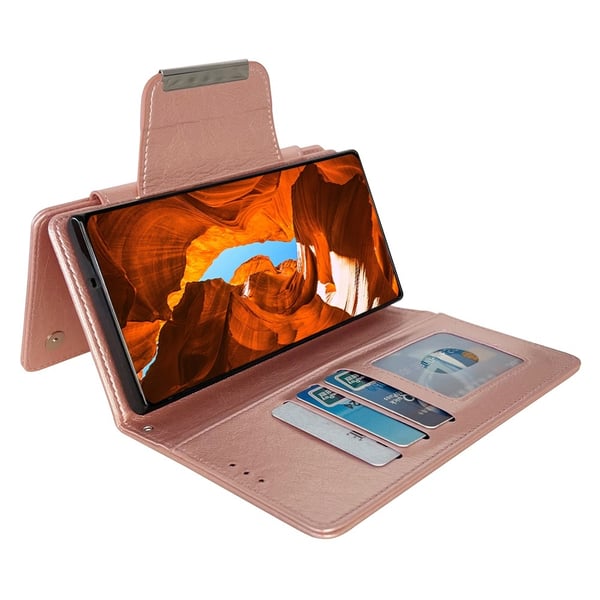 SKALO Samsung S25 2-i-1 Magnetisk Aftagelig Flip Cover - Rosa guld