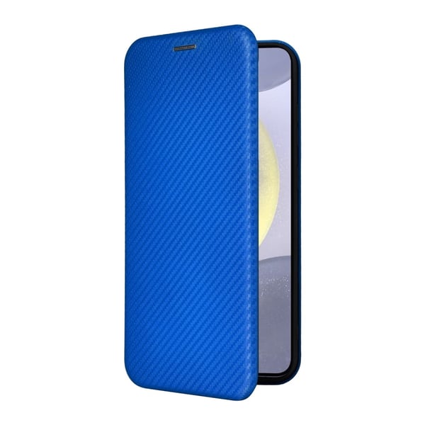 SKALO Samsung S25 Carbon Fiber Flip Cover - Blå