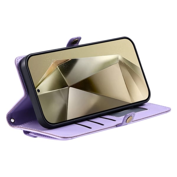 SKALO Samsung S25 PU-Læder Kuvert Flip Cover - Lilla