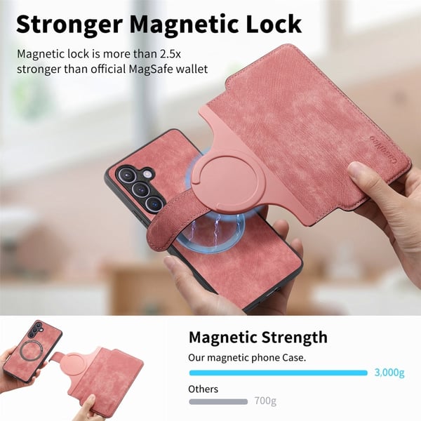 SKALO Samsung S25 CASENEO MW-03 Flip Cover - Pink