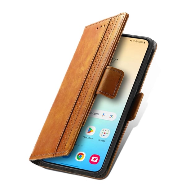 SKALO Samsung S25 CASENEO 002 Premium Lompakkokotelo - Khaki