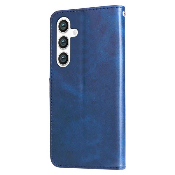 SKALO Samsung S25 Klassisk lynlås Flip Cover - Blå