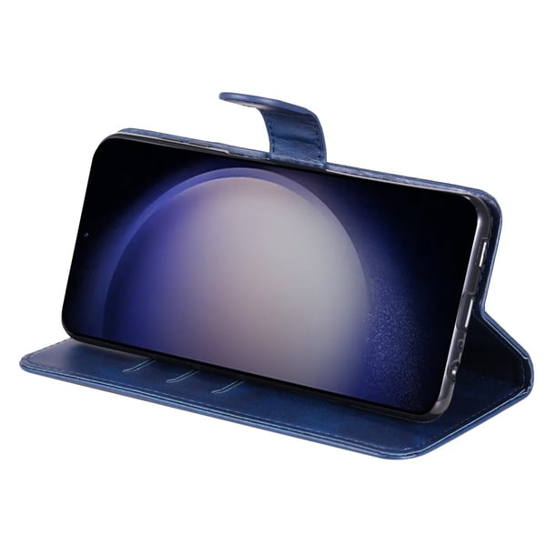 SKALO Samsung S25 Klassisk lynlås Flip Cover - Blå
