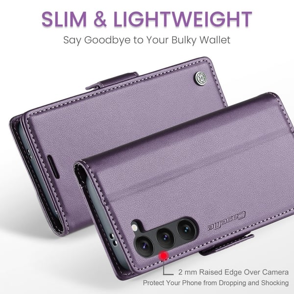 CaseMe Samsung S25 023 Series PU-Läder Flip Cover - Lilla