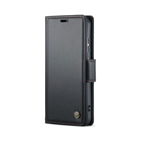 CaseMe Samsung S25 023 Series PU-Läder Flip Cover - Sort