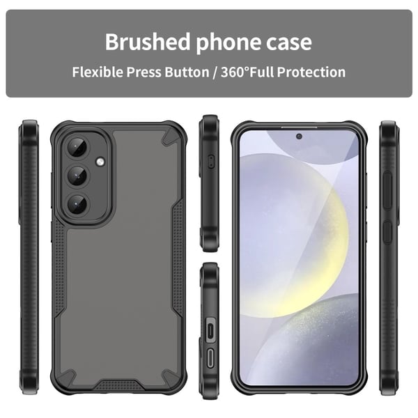 SKALO Samsung S25+ Armor Hybrid Frosted Cover - Sort