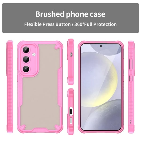 SKALO Samsung S25+ Armor Hybrid Frosted Cover - Pink