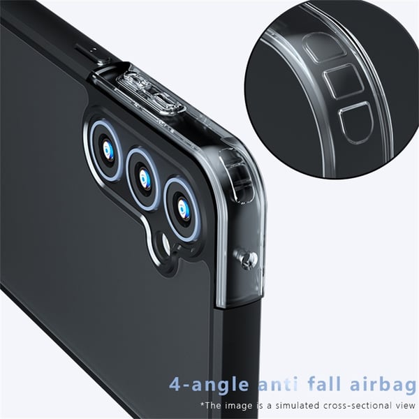 SKALO Samsung S25+ Skin-touch Hybrid Cover - Sort