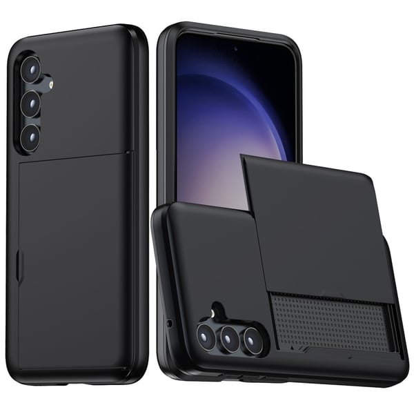 SKALO Samsung S25+ Armor Kortholder Cover - Sort