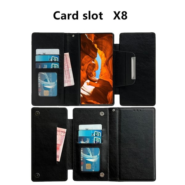SKALO Samsung S25+ 2-in-1 Magneettinen Irrotettava Lompakkokotelo - Musta