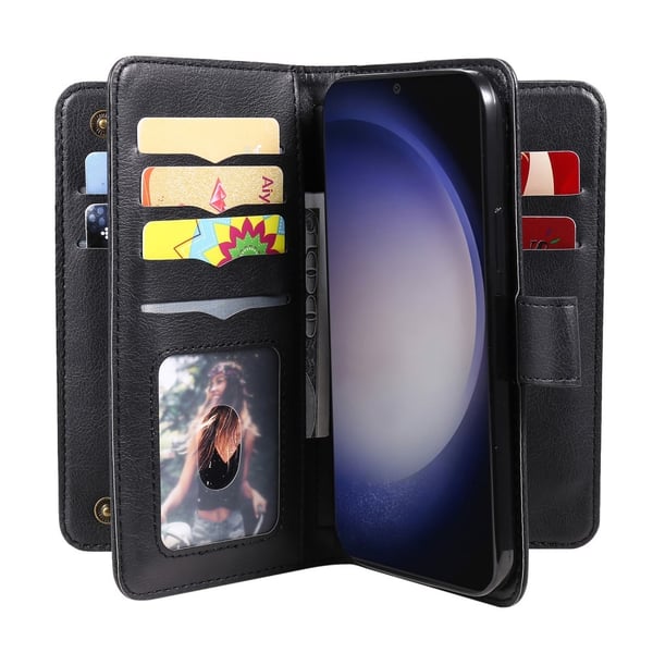 SKALO Samsung S25+ KT 10-RUM Flip Cover - Sort