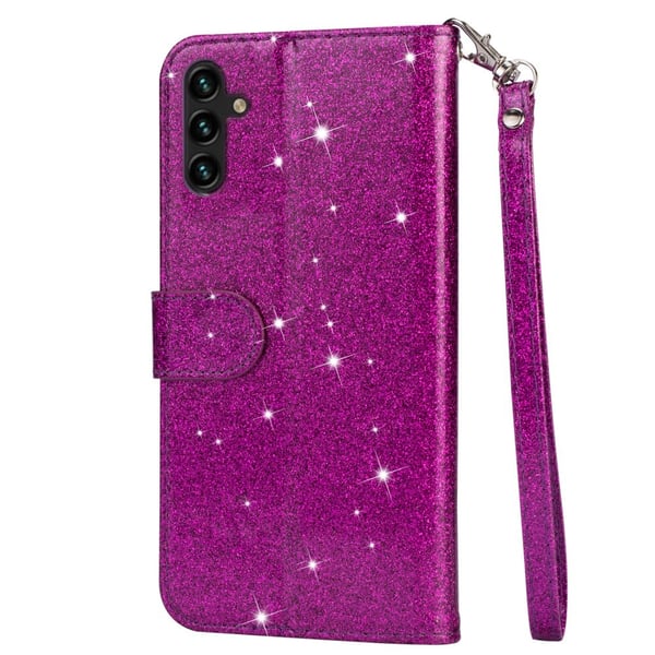 SKALO Samsung S25+ Glitter Lynlås Flip Cover - Lilla