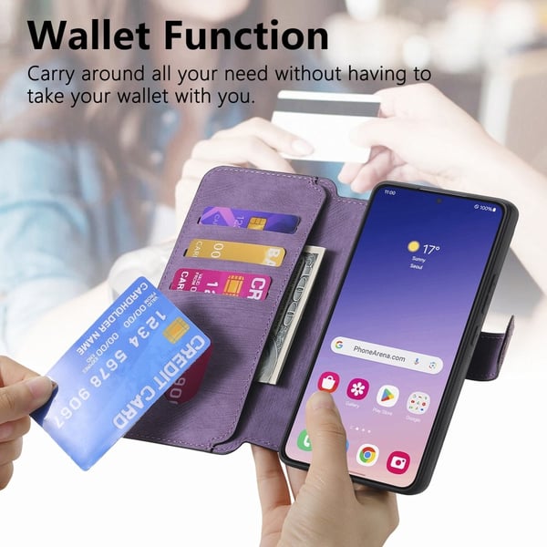 SKALO Samsung S25+ CASENEO MW-03 Flip Cover - Lilla