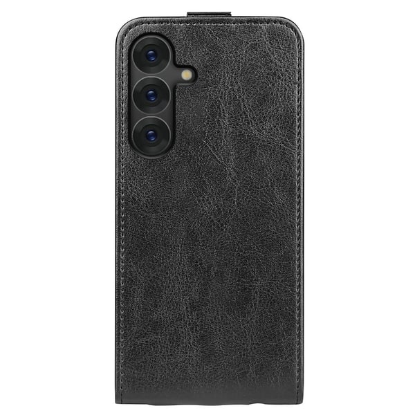 SKALO Samsung S25+ Vertical Flip PU-Læder Flip Cover - Sort