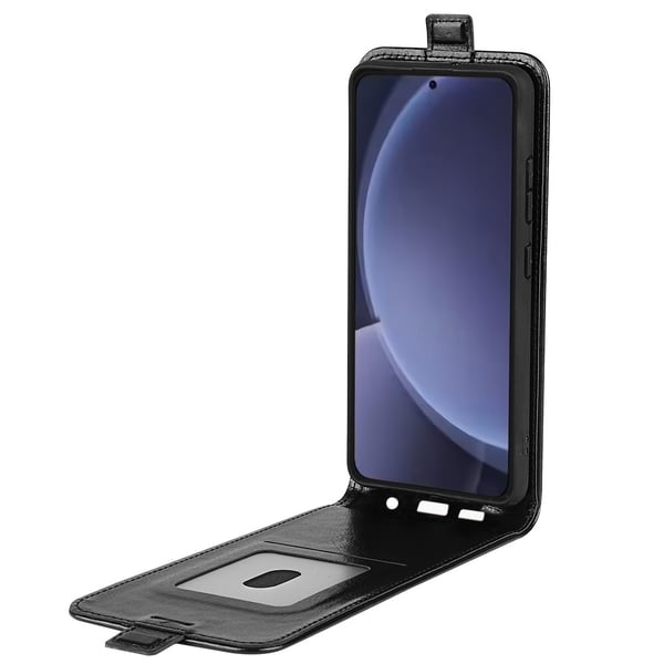 SKALO Samsung S25+ Vertical Flip PU-Læder Flip Cover - Sort