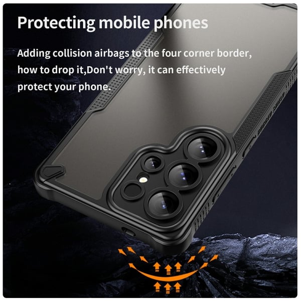 SKALO Samsung S25 Ultra Armor Hybrid Frosted Cover - Sort