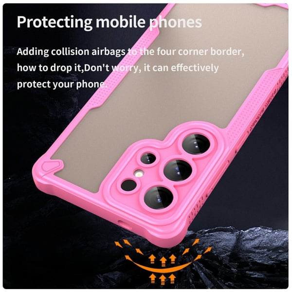 SKALO Samsung S25 Ultra Armor Hybrid Frosted Cover - Pink