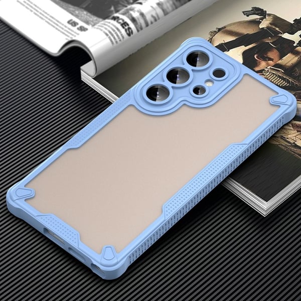SKALO Samsung S25 Ultra Armor Hybrid Frosted Cover - Blå