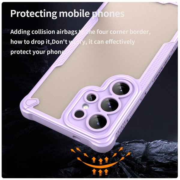 SKALO Samsung S25 Ultra Armor Hybrid Frosted Cover - Lilla