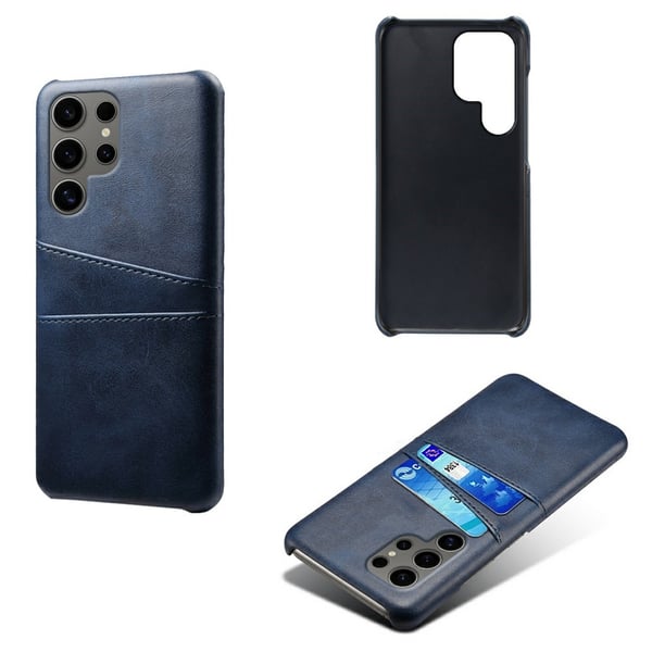 SKALO Samsung S25 Ultra PU-Læder Kortholder Cover - Blå SKALO Samsung S25 Ultra PU-Læder Kortholder Cover - Blå